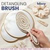 image:imageBlissy Detangling Brush for Curly Thick amp Natural Hair  Flexible Silicone Bristle Hair Brush for Women Wet amp Dry UseCream