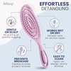 image:imageBlissy Detangling Brush for Curly Thick amp Natural Hair  Flexible Silicone Bristle Hair Brush for Women Wet amp Dry UseLavender