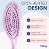 image:imageBlissy Detangling Brush for Curly Thick amp Natural Hair  Flexible Silicone Bristle Hair Brush for Women Wet amp Dry UseLavender