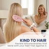 image:imageBlissy Detangling Brush for Curly Thick amp Natural Hair  Flexible Silicone Bristle Hair Brush for Women Wet amp Dry UsePink