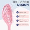 image:imageBlissy Detangling Brush for Curly Thick amp Natural Hair  Flexible Silicone Bristle Hair Brush for Women Wet amp Dry UsePink