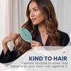 image:imageBlissy Detangling Brush for Curly Thick amp Natural Hair  Flexible Silicone Bristle Hair Brush for Women Wet amp Dry UseTeal