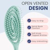 image:imageBlissy Detangling Brush for Curly Thick amp Natural Hair  Flexible Silicone Bristle Hair Brush for Women Wet amp Dry UseTeal