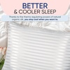 image:imageBlissy Silk Pillowcase  100 Pure Mulberry Silk  22 Momme 6A HighGrade Fibers  Silk Pillow Cover for Hair amp Skin  Regular Queen amp King Emerald StandardWhite Striped