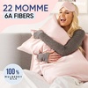 image:imageBlissy Silk Pillowcase  100 Pure Mulberry Silk  22 Momme 6A HighGrade Fibers  Silk Pillow Cover for Hair amp Skin  Regular Queen amp King Emerald StandardPink