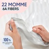image:imageBlissy Silk Pillowcase  100 Pure Mulberry Silk  22 Momme 6A HighGrade Fibers  Silk Pillow Cover for Hair amp Skin  Regular Queen amp King Emerald StandardWhite Striped