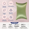 image:imageBlissy Silk Pillowcase  100 Pure Mulberry Silk  22 Momme 6A HighGrade Fibers  Silk Pillow Cover for Hair amp Skin  Regular Queen amp King Emerald StandardOlive