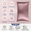 image:imageBlissy Silk Pillowcase  100 Pure Mulberry Silk  22 Momme 6A HighGrade Fibers  Silk Pillow Cover for Hair amp Skin  Regular Queen amp King Emerald StandardPlum