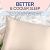 image:imageBlissy Silk Pillowcase  100 Pure Mulberry Silk  22 Momme 6A HighGrade Fibers  Silk Pillow Cover for Hair amp Skin  Regular Queen amp King Emerald StandardChampagne