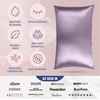 image:imageBlissy Silk Pillowcase  100 Pure Mulberry Silk  22 Momme 6A HighGrade Fibers  Silk Pillow Cover for Hair amp Skin  Regular Queen amp King Emerald StandardLavender