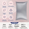 image:imageBlissy Silk Pillowcase  100 Pure Mulberry Silk  22 Momme 6A HighGrade Fibers  Silk Pillow Cover for Hair amp Skin  Regular Queen amp King Emerald StandardSilver