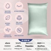 image:imageBlissy Silk Pillowcase  100 Pure Mulberry Silk  22 Momme 6A HighGrade Fibers  Silk Pillow Cover for Hair amp Skin  Regular Queen amp King Emerald StandardMatcha
