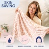 image:imageBlissy Silk Pillowcase  100 Pure Mulberry Silk  22 Momme 6A HighGrade Fibers  Silk Pillow Cover for Hair amp Skin  Regular Queen amp King Emerald StandardNicole Miller  Mauve Cheetah