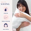 image:imageBlissy Silk Pillowcase  100 Pure Mulberry Silk  22 Momme 6A HighGrade Fibers  Silk Pillow Cover for Hair amp Skin  Regular Queen amp King Emerald StandardWhite Striped