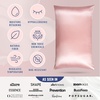 image:imageBlissy Silk Pillowcase  100 Pure Mulberry Silk  22 Momme 6A HighGrade Fibers  Silk Pillow Cover for Hair amp Skin  Regular Queen amp King Emerald StandardPink