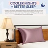 image:imageBlissy Silk Pillowcase  100 Pure Mulberry Silk  22 Momme 6A HighGrade Fibers  Silk Pillow Cover for Hair amp Skin  Regular Queen amp King Emerald StandardPlum
