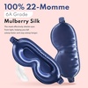 image:imageBlissy Silk Sleep Mask Profile  100 Pure Mulberry Silk 22 Momme 6A Fibers Silk Eye Sleeping Mask for Women amp Men for Total Blackout  Blindfold Silk Sleep Mask Side Sleeper Eye Cover GreyBlue
