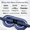 image:imageBlissy Silk Sleep Mask Profile  100 Pure Mulberry Silk 22 Momme 6A Fibers Silk Eye Sleeping Mask for Women amp Men for Total Blackout  Blindfold Silk Sleep Mask Side Sleeper Eye Cover GreyBlue