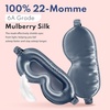 image:imageBlissy Silk Sleep Mask Profile  100 Pure Mulberry Silk 22 Momme 6A Fibers Silk Eye Sleeping Mask for Women amp Men for Total Blackout  Blindfold Silk Sleep Mask Side Sleeper Eye Cover GreyAsh Blue