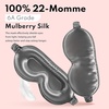 image:imageBlissy Silk Sleep Mask Profile  100 Pure Mulberry Silk 22 Momme 6A Fibers Silk Eye Sleeping Mask for Women amp Men for Total Blackout  Blindfold Silk Sleep Mask Side Sleeper Eye Cover GreyGrey