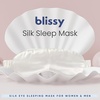 image:imageBlissy Silk Sleep Mask  Eye Sleeping Mask for Women amp Men for Total Blackout  100 Pure Mulberry Silk 22 Momme 6a Fibers  Blindfold Sleep Mask Side Sleeper Eye Cover WhiteWhite