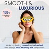 image:imageBlissy Silk Sleep Mask  Eye Sleeping Mask for Women amp Men for Total Blackout  100 Pure Mulberry Silk 22 Momme 6a Fibers  Blindfold Sleep Mask Side Sleeper Eye Cover WhiteMinion