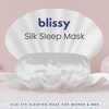 image:imageBlissy Silk Sleep Mask  Eye Sleeping Mask for Women amp Men for Total Blackout  100 Pure Mulberry Silk 22 Momme 6a Fibers  Blindfold Sleep Mask Side Sleeper Eye Cover WhiteSilver