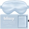 image:imageBlissy Silk Sleep Mask  Eye Sleeping Mask for Women amp Men for Total Blackout  100 Pure Mulberry Silk 22 Momme 6a Fibers  Blindfold Sleep Mask Side Sleeper Eye Cover OliveSky Blue