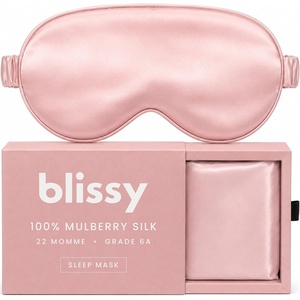 image:imageBlissy Silk Sleep Mask  Eye Sleeping Mask for Women amp Men for Total Blackout  100 Pure Mulberry Silk 22 Momme 6a Fibers  Blindfold Sleep Mask Side Sleeper Eye Cover OlivePink