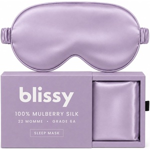image:imageBlissy Silk Sleep Mask  Eye Sleeping Mask for Women amp Men for Total Blackout  100 Pure Mulberry Silk 22 Momme 6a Fibers  Blindfold Sleep Mask Side Sleeper Eye Cover OliveLavender