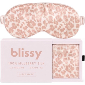 image:imageBlissy Silk Sleep Mask  Eye Sleeping Mask for Women amp Men for Total Blackout  100 Pure Mulberry Silk 22 Momme 6a Fibers  Blindfold Sleep Mask Side Sleeper Eye Cover OliveMauve Cheetah